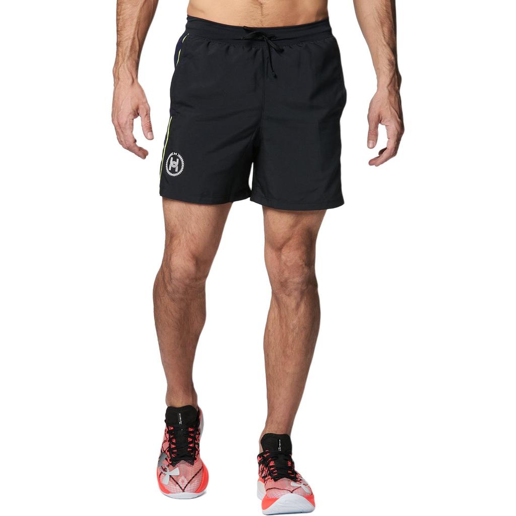 Under Armour Logo Print Design Training High-Waisted Drawstring Casual Shorts Men shorts Black 1383235-001