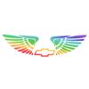 Car Styling 3D Angel Wing Colorful Laser Emblem Trunk Windshield Hood Stickers For Chevrolet Sail Cruze Corvette Trax Aveo Spark