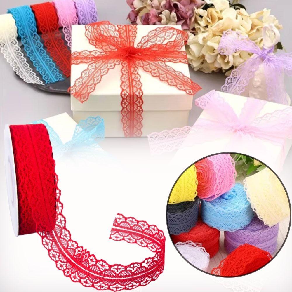 Wide Ribbons Lace Satin Ribbons Vintage Pattern Gift Wrapping Ribbons Wedding Party Decoration