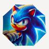 1PC Sonic the Hedgehog Automatic Folding Umbrella - Compact 8-Rib Design, Durable Plastic & Iron, Daily Use F010625