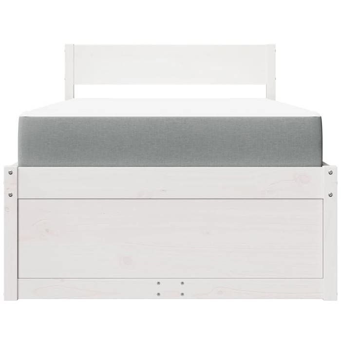 Lit simple - Maison Exclusive - 90x200 cm - Bois pin massif - Tiroirs intégrés