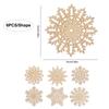 24PCS Wood Cutouts for Snowflake Ornaments Set Wooden Christmas Tree Snowflakes Shaped Decoration Pendants Unfinished Painting Wood Carfts