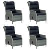 Maison Exclusive - Ensemble à manger de jardin 5 pcs Gris clair
