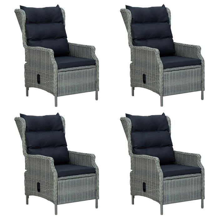 Maison Exclusive - Ensemble à manger de jardin 5 pcs Gris clair