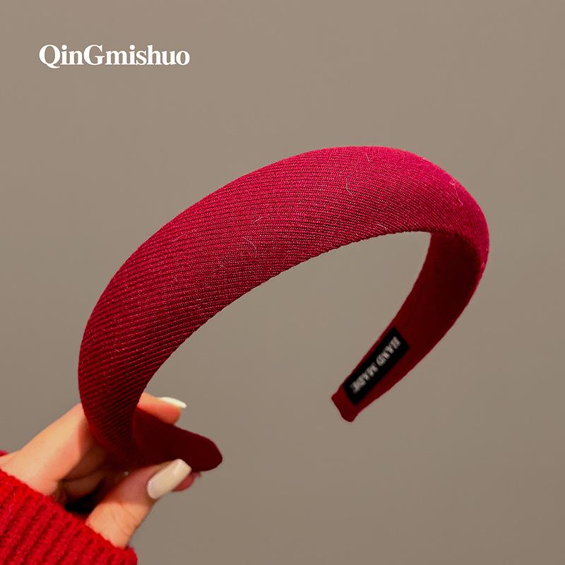 Candy Color Waffle Headband: High Crown, Advanced Face Wash Sponge, Wide Edge Hair Hoop for Early Spring.