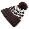 Color Contrasting Casual Beanies Solid Color Unisex Cap Soft Warm Knitted Hat  For Women