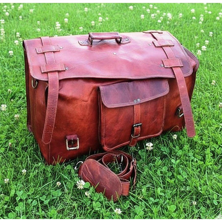 Leather Duffle Bag, Handmade Leather Weekender, Gym Bag Men, Vacation Duffel Bag, Travel Bag, Overnight Bag, Leather Flap Holdall