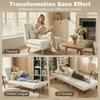 Convertible 3-in-1 Armchair Bed, 5-Position Backrest, Cushion, Cream