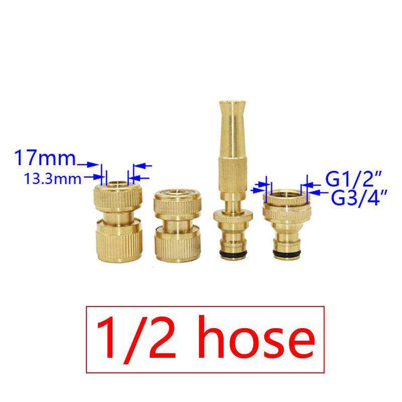 

Brass 1/2 5/8 3/4 Garden Irrigation Water Gun Kit Adjustable Sprinkler Garden Hose Sprinkler Car Wash lawn Watering 1Set