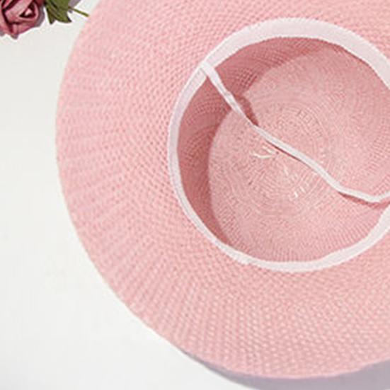 Summer Beach Cap Sun Hat for Woven Floppy Wide Brim Bucket