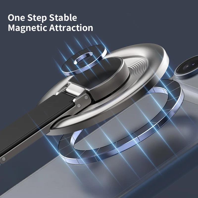 360 Degree Rotating Magsafe Magnetic Finger Ring Stand Strong Magnetic Phone Holder for iPhone 15 16 17 18 Xiaomi Phones 7
