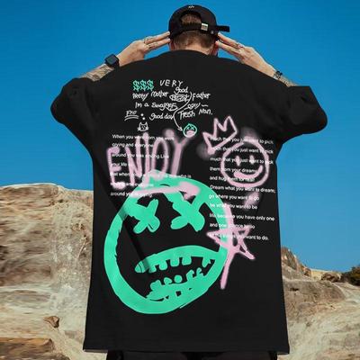 Nieuwe Trend T-shirt Heren Korte Mouw Tops Mode Straat Tshirt Los Grote Maat Outdoor Kleding Zomer Ronde Hals Oversized Tee