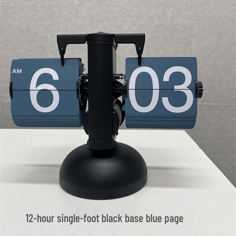 European Retro Mechanical Flip Clock - Desktop Ornament for Living Room