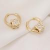 Diamond-Studded Rubik's Cube Earrings - Geometric Korean Design, Luxury Women’s Niche Accessory