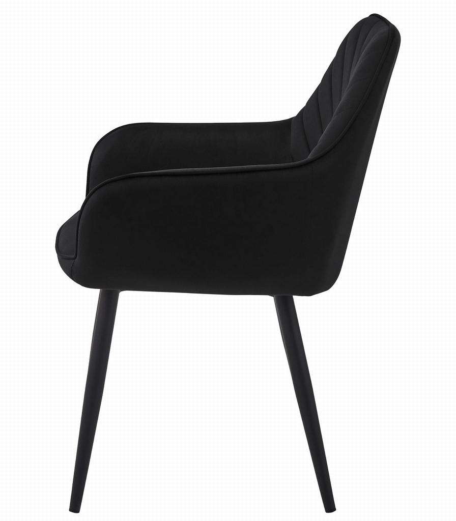 Nana Chair - Black Velvet / Black Legs X 2