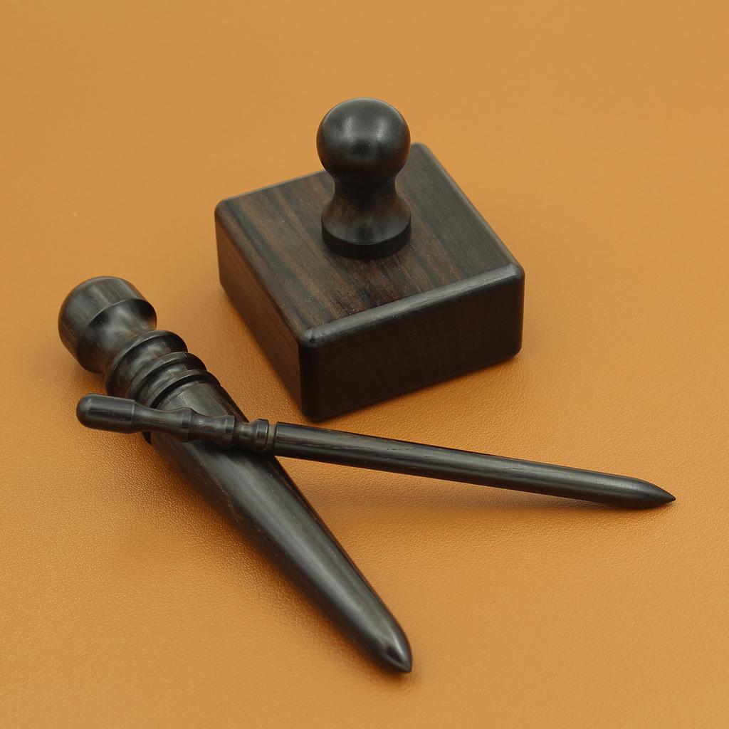 3Pcs/Set DIY Leather Edge Burnishing Tool Purple Sandalwood Burnisher Stick for Leathercraft Polishing