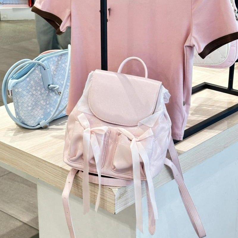 

Спортивный стиль балета, девичий милый рюкзак с двумя карманами и бантом, летний рюкзак для занятий и поездок на работу