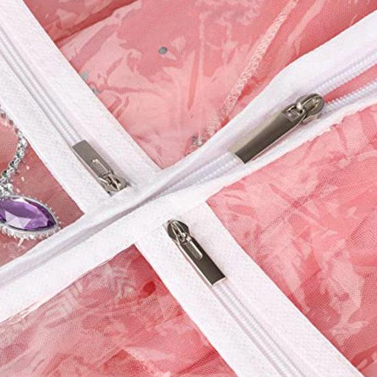 Gjennomsiktig reiseklespose med lommer glidelåslukking barneklespose PVC danse draktorganisator