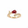 Vintage Rose Red Adjustable Open Ring: Elegant, Cute, Light Luxury for the Index Finger