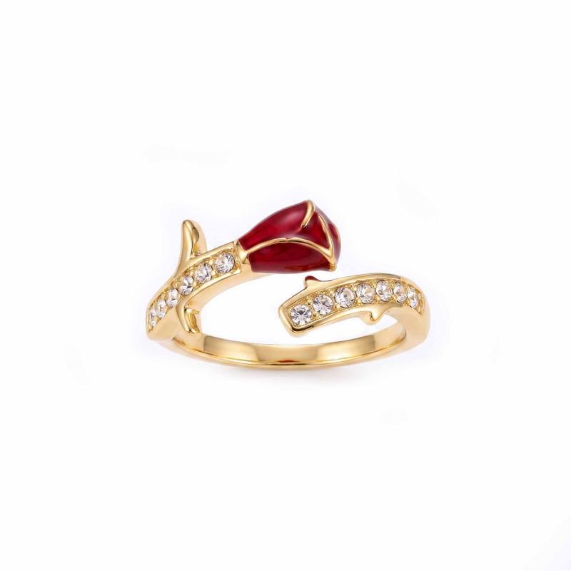 Vintage Rose Red Adjustable Open Ring: Elegant, Cute, Light Luxury for the Index Finger