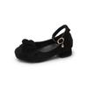 Frühling Herbst Kinder Auftritt Lederschuhe Mode Mädchen Prinzessinnen Uniform Hohe Absätze Knöchelriemen Kinder Schwarze Schulschuhe