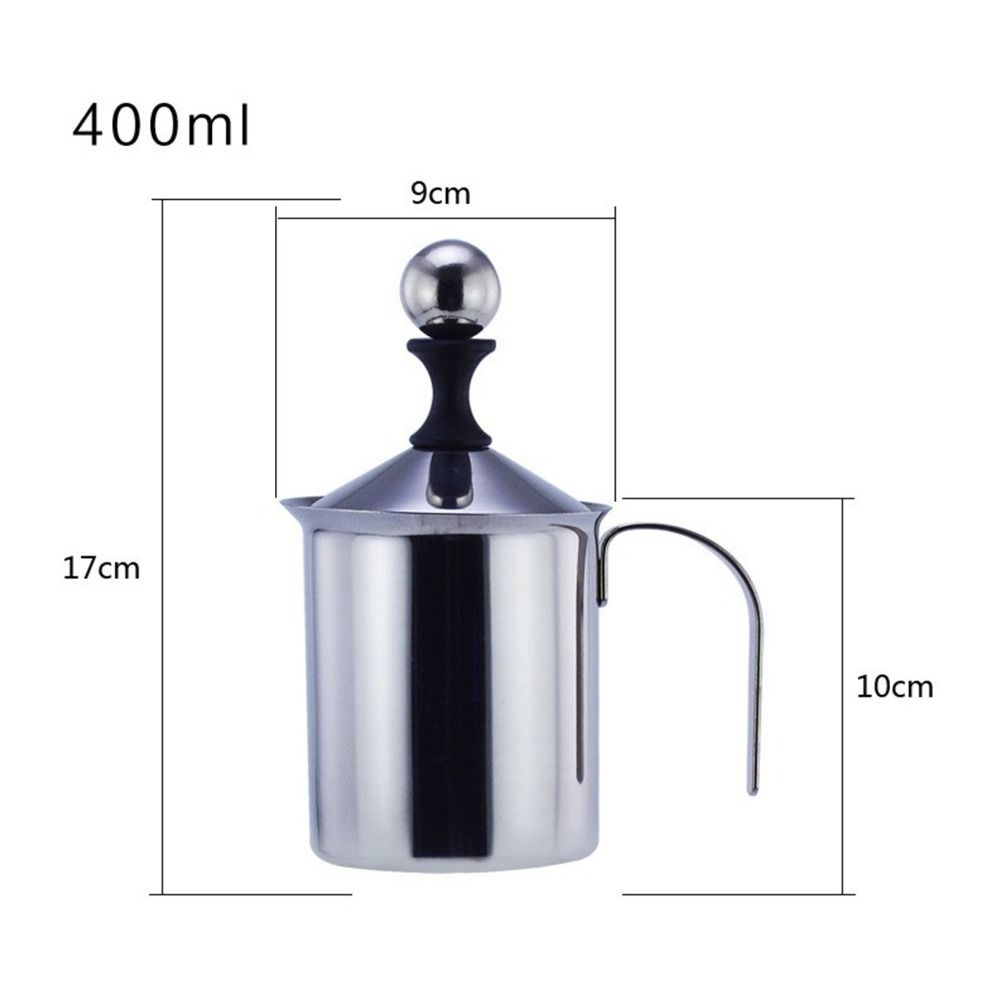 Easy Clean Manual Milk Frother Stainless Steel Hand Pump Milk Foamer  Cappuccino
