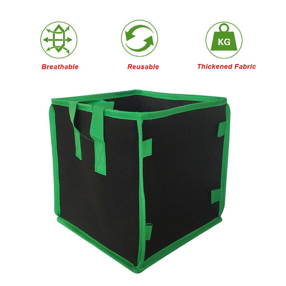 5 Gallon Planting Grow Bag Black And Green Edging Non-woven Felt Cultivation Bag For Potatoes, Vegetables, Fruits Dropshipping