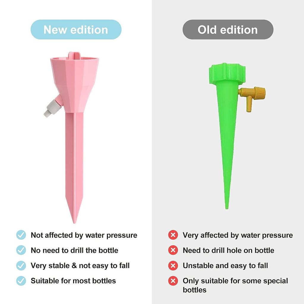 New Upgraded Plant Self Watering Spikes,Adjustable Plant Watering Devices with Slow Release Control Switch Water Dripper,Watering Planter Insert