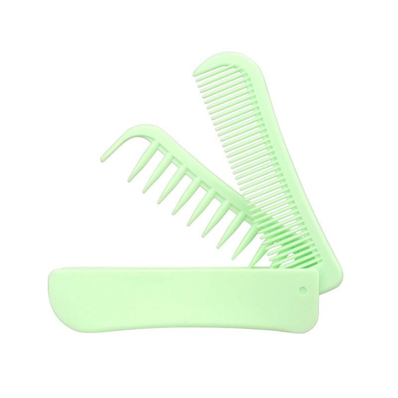 Portable Travel Folding 2-In-1 Brush Anti-Static Styling Comb Professional Hair Styling Tool Special For Real Hair Wigs