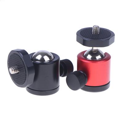 360° Swivel Mini Ball Head With Universal 1/4" Screw Tripod Mount For Smart Phone Led Video Light Microphone Action Cameras