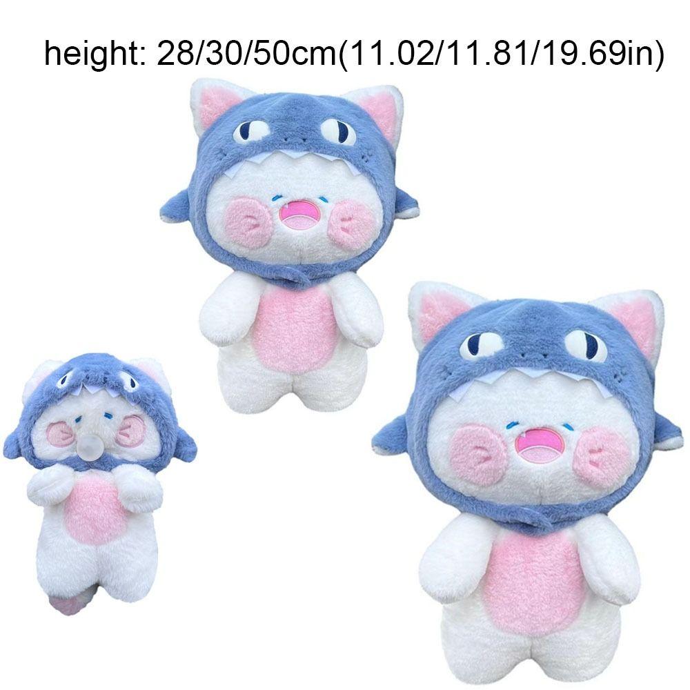 Soft Shark Cat Doll Pillow Shark Cat Plush Shark Cat Toy Cute Shark Cat Plush Toy Home Decoration