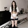 Loose and slimming top, covering the flesh, 2026 new summer comfort design, short sleeved t-shirt for women