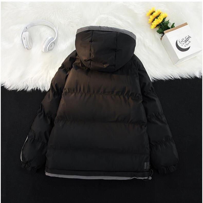 Large-sized Cotton-padded Clothes for Men In Autumn and Winter Casual Men's Thickened Clothes Cotton-padded Jackets with Hats and Warm Outerwear
