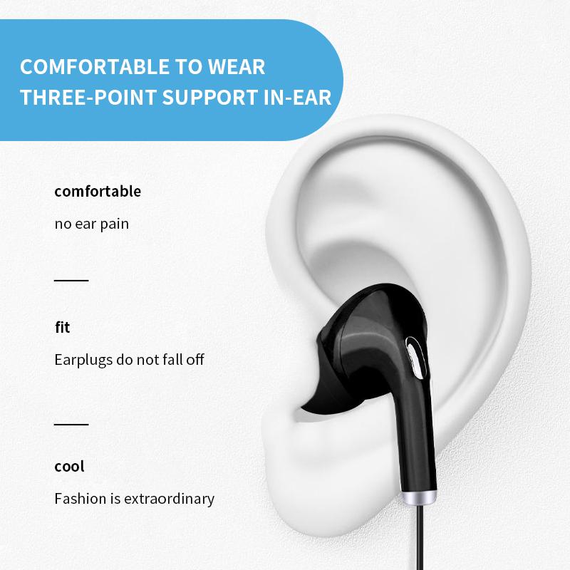 3.5mm Wire Headphone Headset with Mic Wired Headphones Heavy Bass In Ear Stereo Wired Earphone Earbuds Wire Game Phone Earphones