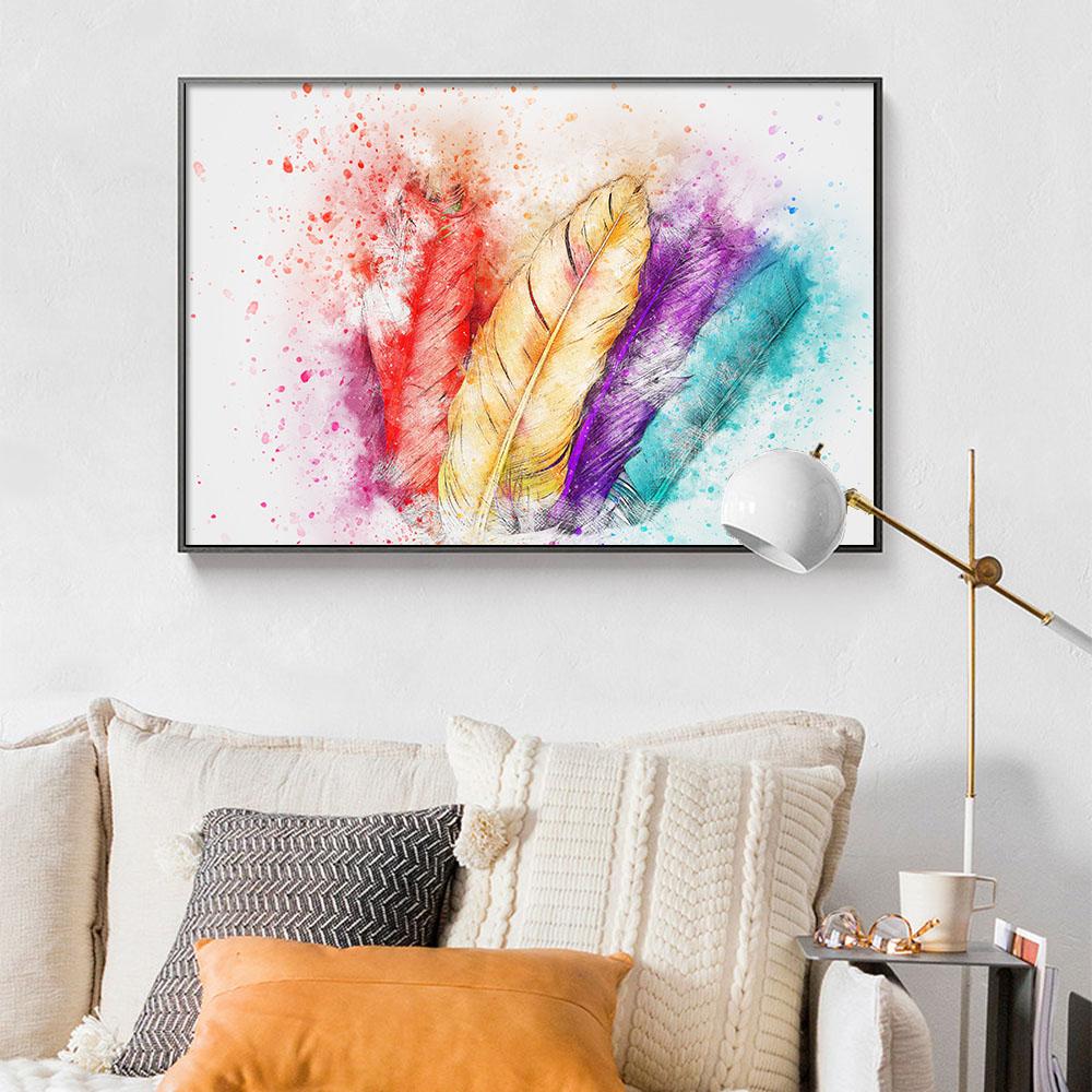 Pânză abstractă, colorată, pictură, poster, artă de perete, graffiti modern, imagini minimaliste pentru sufragerie, decor acasă Cuadros
