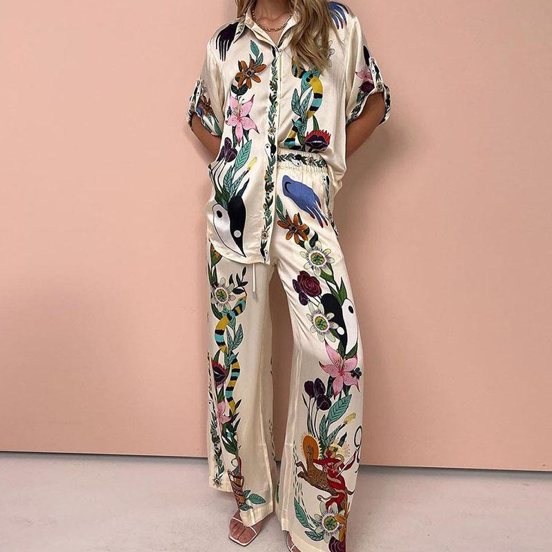 Street women's suit Printed digital high-end new trendy women's suit