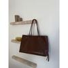 New cowhide tote bag large-capacity shoulder bag commuter leather women's bag simple niche armpit bag