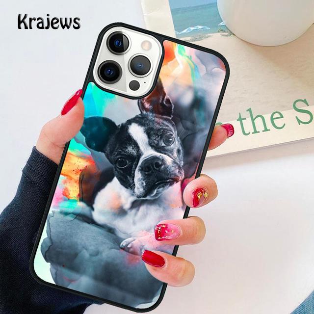 Boston Terrier Hund Weiche Handyhülle Für iPhone 14 XR X XS Max 5S 6S 7 8 Plus SE 2020 11 12 13 Pro Max Mini Handyhülle