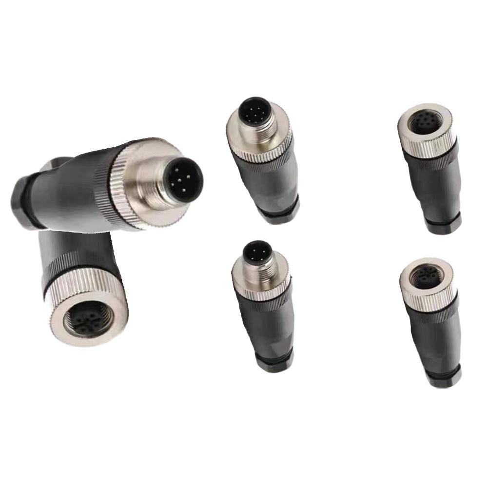 Industrial Applications IP67 Waterproof Connector 5 Pin Connector Panel Mount Flange Quick Release Coupling Straight Connector
