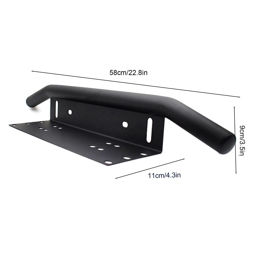 Car Front License Plate Mounting Bracket Black Universal Fit Front Grille LED Spotlight Holder for Automobiles
