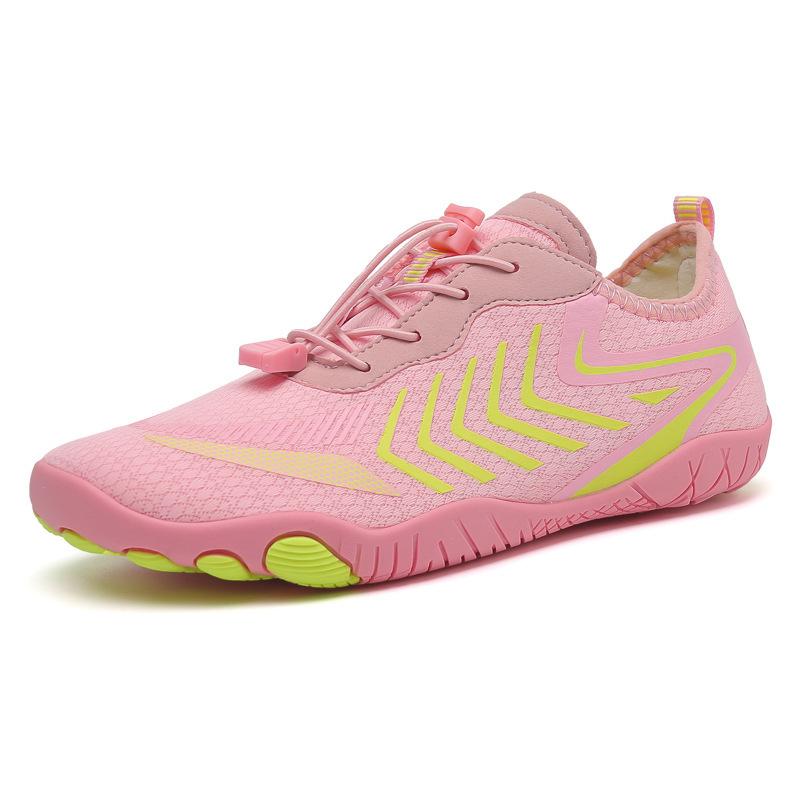 Spring and summer men's and women's swimming shoes, creek walking shoes, fly-woven mesh cloth surface, flat bottom, lightweight, large size foot set,