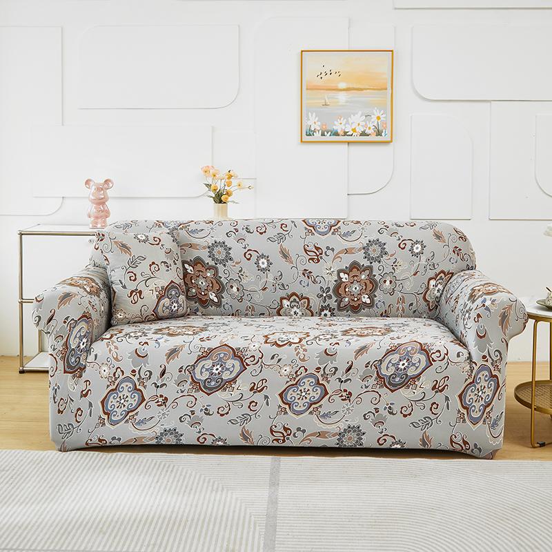 Printed Stretch Sofa Couch Cover for Living Room L Shaped Combination Chaise Sofa Slipcover Home Decor 1/2/3/4 Seats Removable