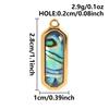 3pcs Geometric Charm Real Abalone Shell Stainless Steel Pendants For Jewelry Making Supplies Rectangle Round Pendant DIY Finding