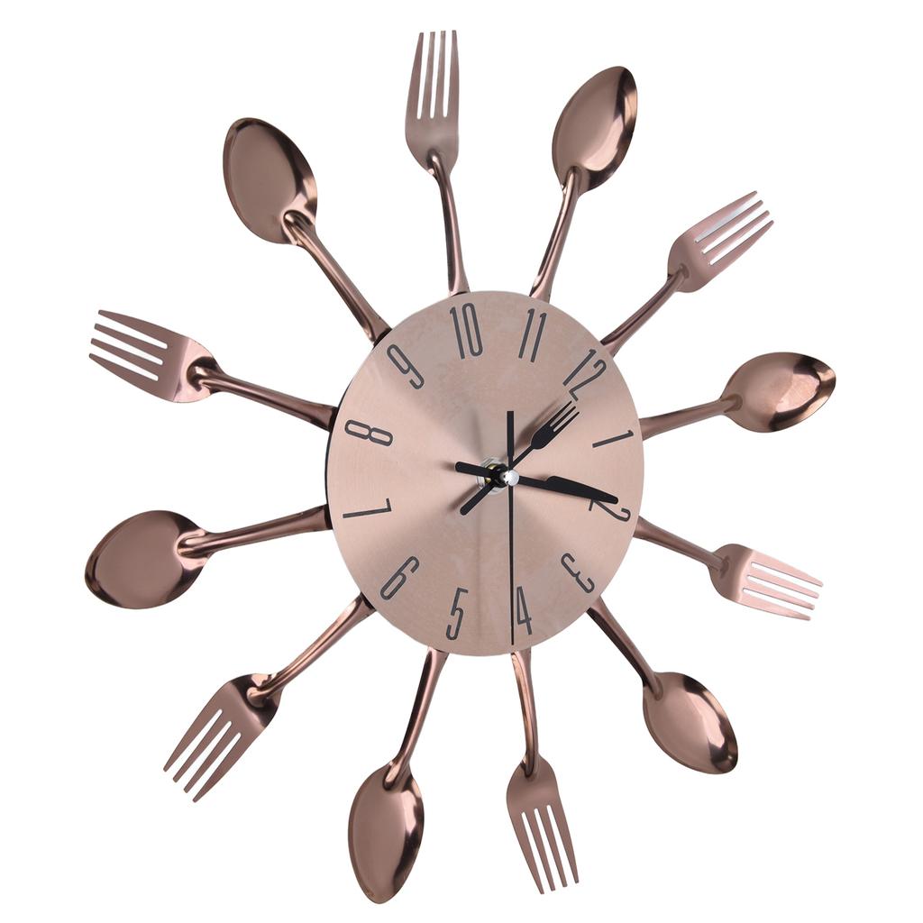 Kitchen Wall Clock Multipurpose Cutlery Kitchen Utensil Clock for Kitchen Restaurant Home Decor