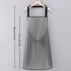 Tablier de Cuisine Imperméable Ménager Tpu Résistant à l'Huile Tablier de Travail Noir Transparent Anti-Salissure Tabliers de Nettoyage