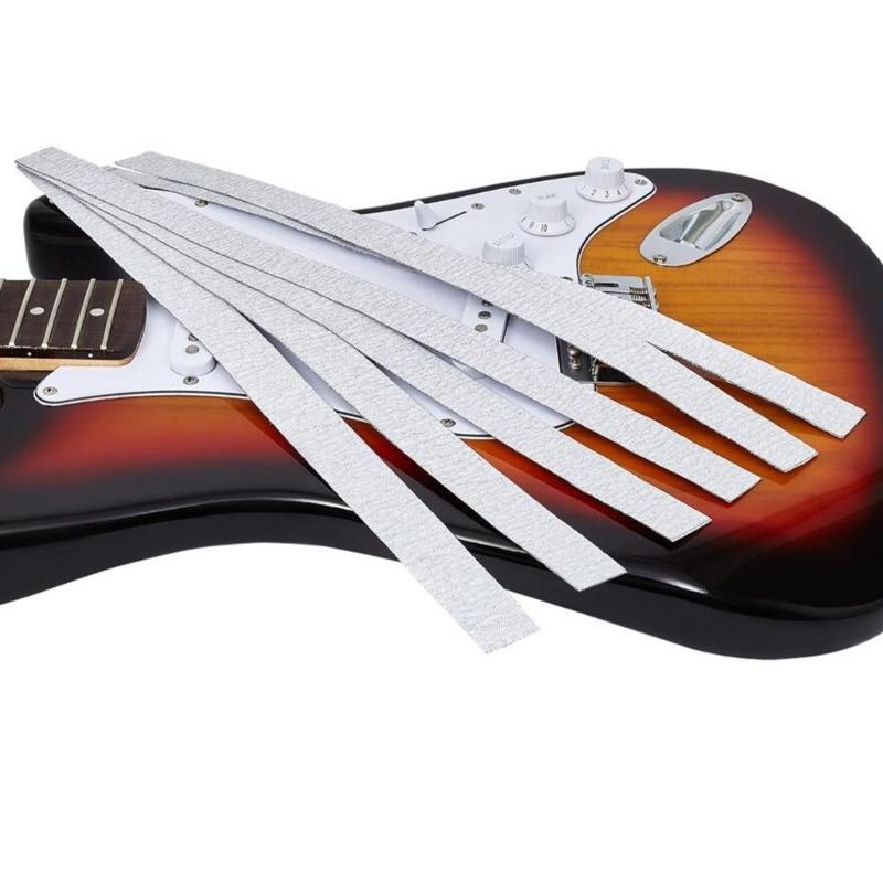 Guitar Neck Leveling Bar With Sandpaper Polishing Tools Guitar Neck Fret Beam Leveling Bar 120-1000 Grit Sanding Tool