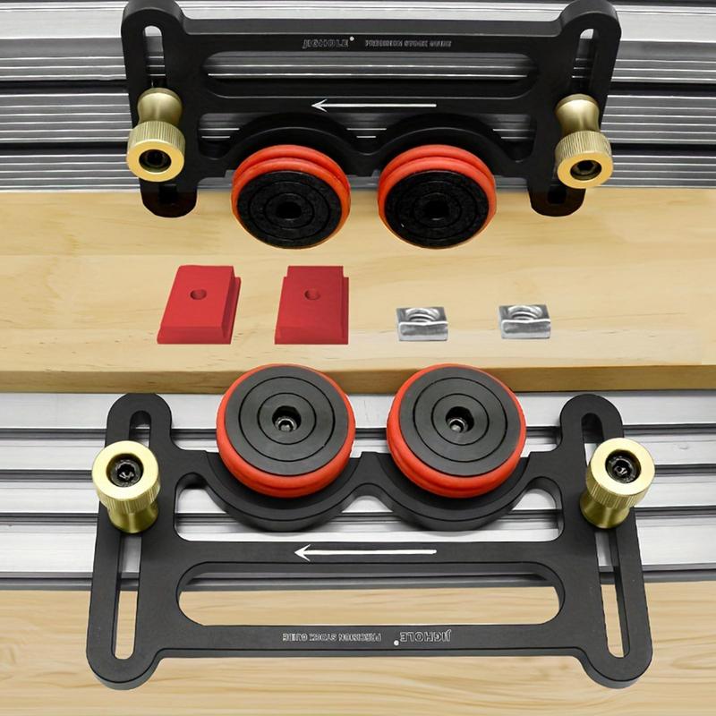 Table Saw Roller Feeder Aluminum Alloy Bearing Roller Featherboards Safety Rust-Proof Roller Feeder Woodworking Tools For Band
