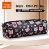 Large Capacity Cartoon Pencil Case - Portable, Printed Puppy & Kitten, Dirt-Resistant & Wear-Resistant Stationery Bag