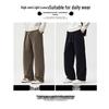CHOCOOLATEit Men's Winter Corduroy Wide-Leg Curved Casual Pants