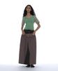 Partimento Woman Multi-Layered Maxi Skirt_Brown Check